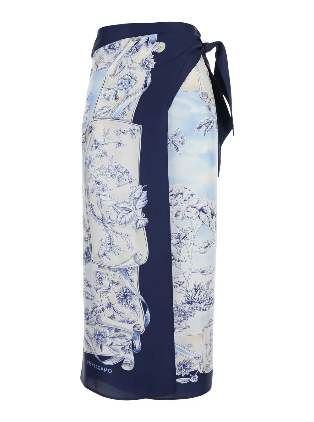 Silk Wraparound Skirt by Ferragamo