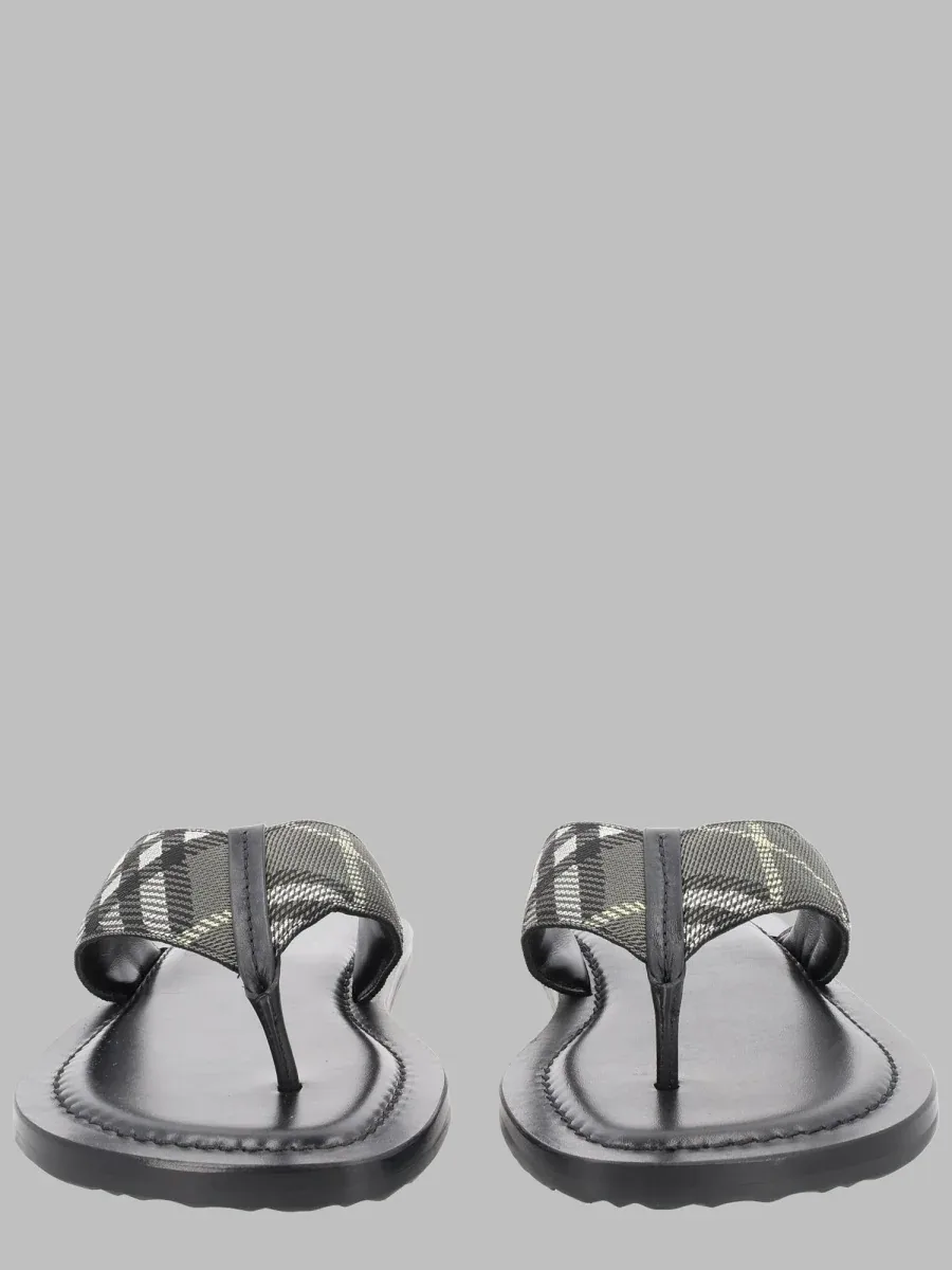 Check Pavillon Sandals by Burberry