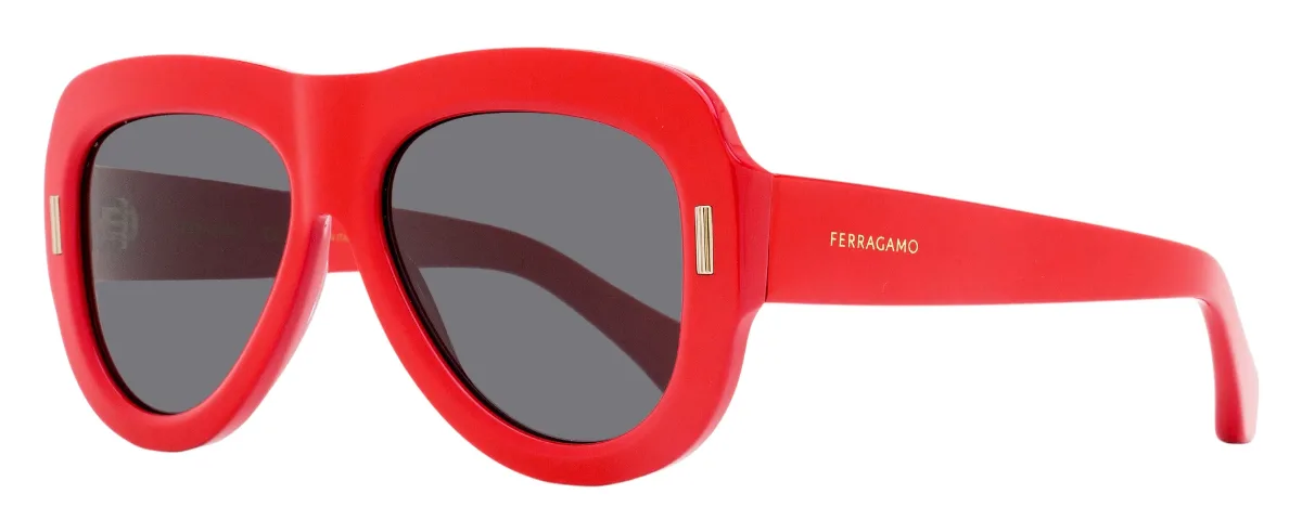 SF2029SE Thick-Rimmed Pilot Sunglasses by Ferragamo