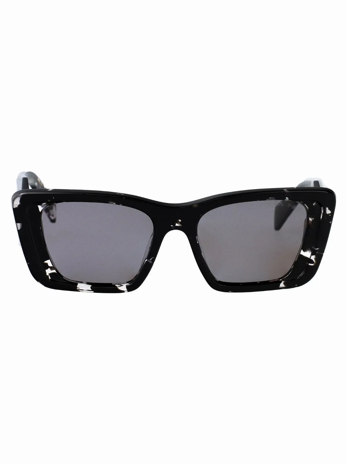 0PR Black Crystal Tortoise Acetate Sunglasses by Prada