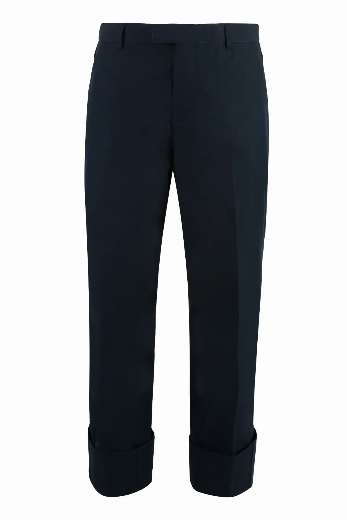 Cotton Roll-Up Cuff Trousers by Bottega Veneta