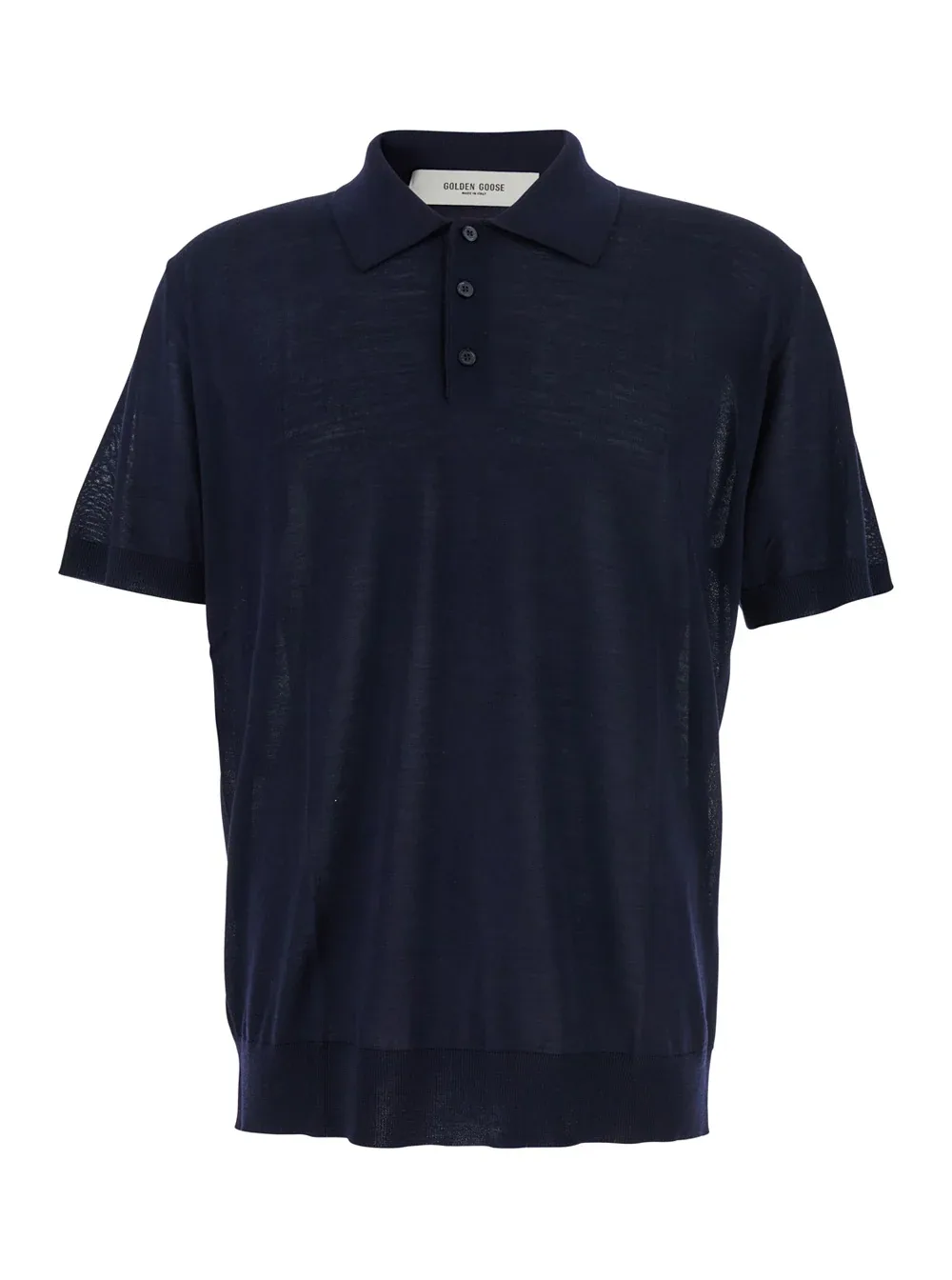 Virgin Wool Polo Shirt by Golden Goose