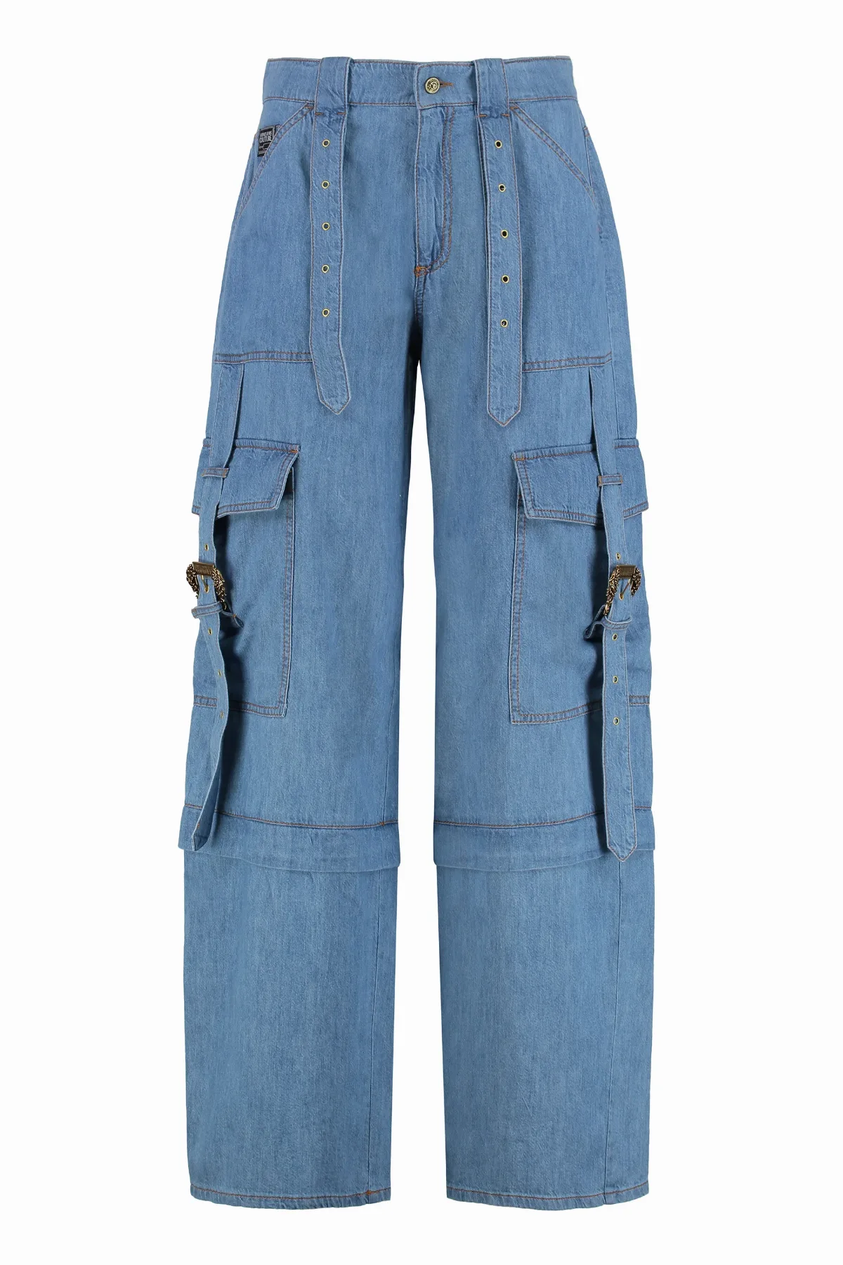 Denim Cotton Cargo Pants by Versace Jeans Couture