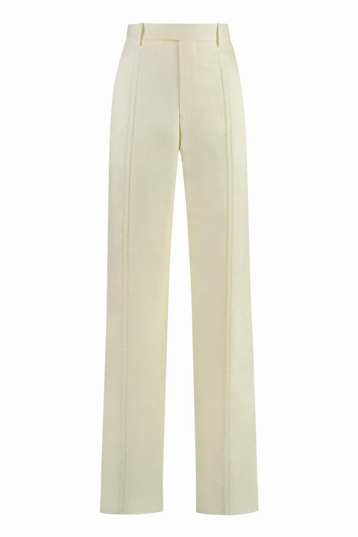 Straight-Leg Viscose-Linen Trousers by Bottega Veneta