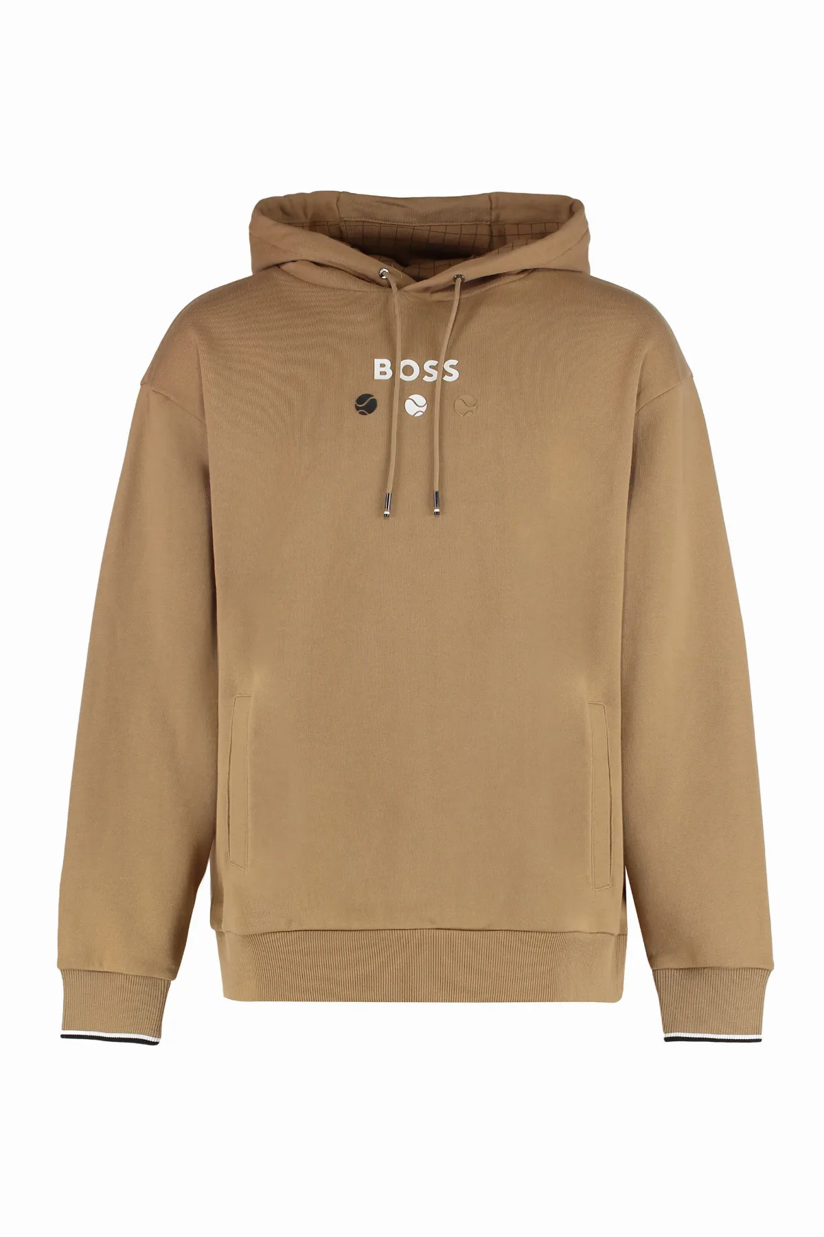 Logo-Embroidered Terry Cotton Hoodie by Hugo Boss