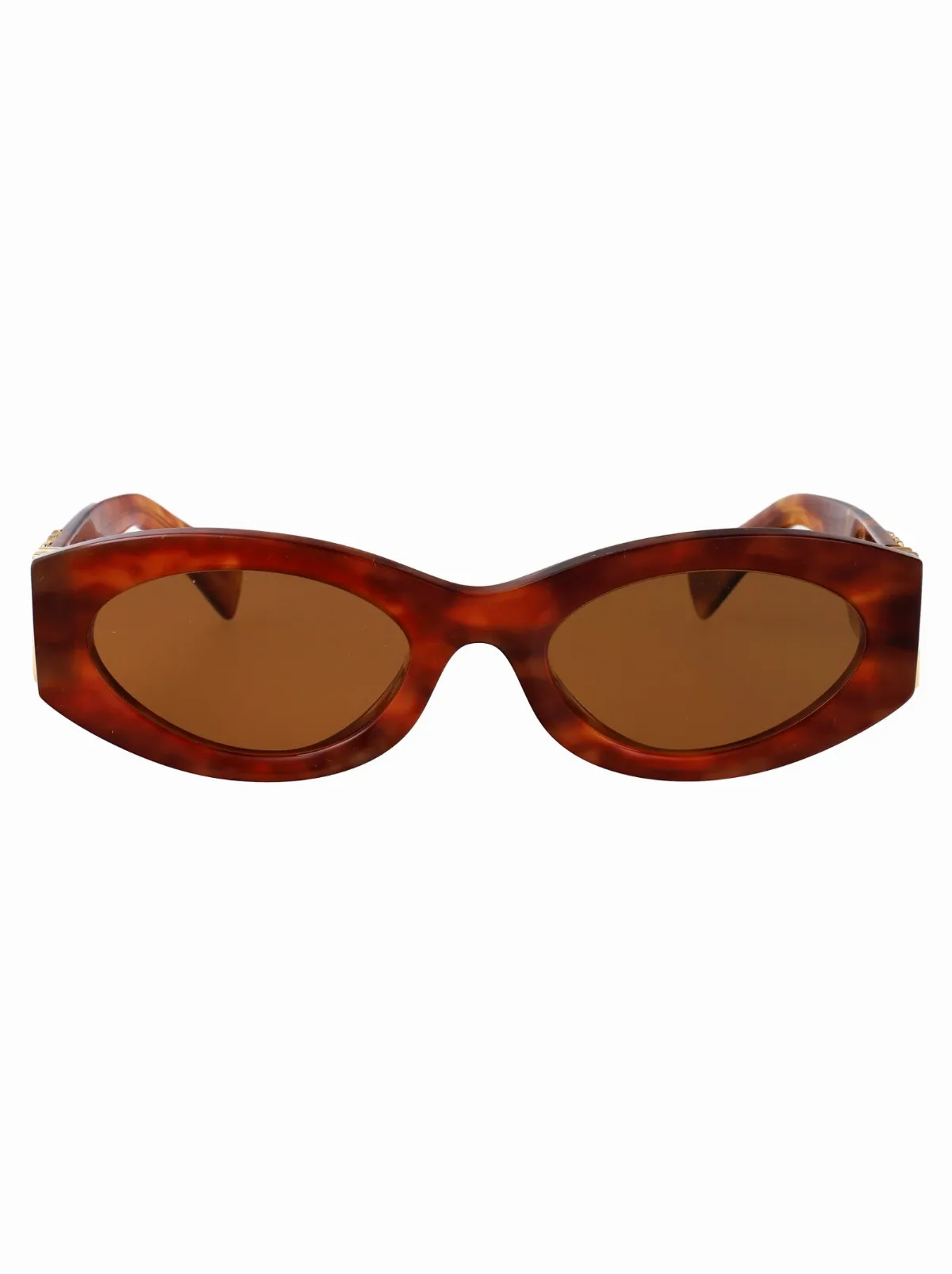 0MU Havana Acetate Rectangular Sunglasses
