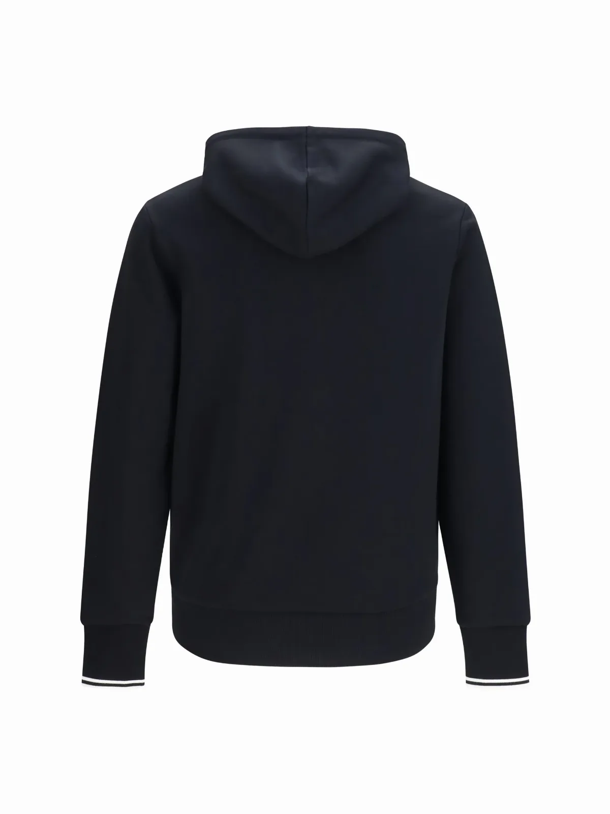 Cotton with Striped Cuffs Hoodie by Fred Perry
