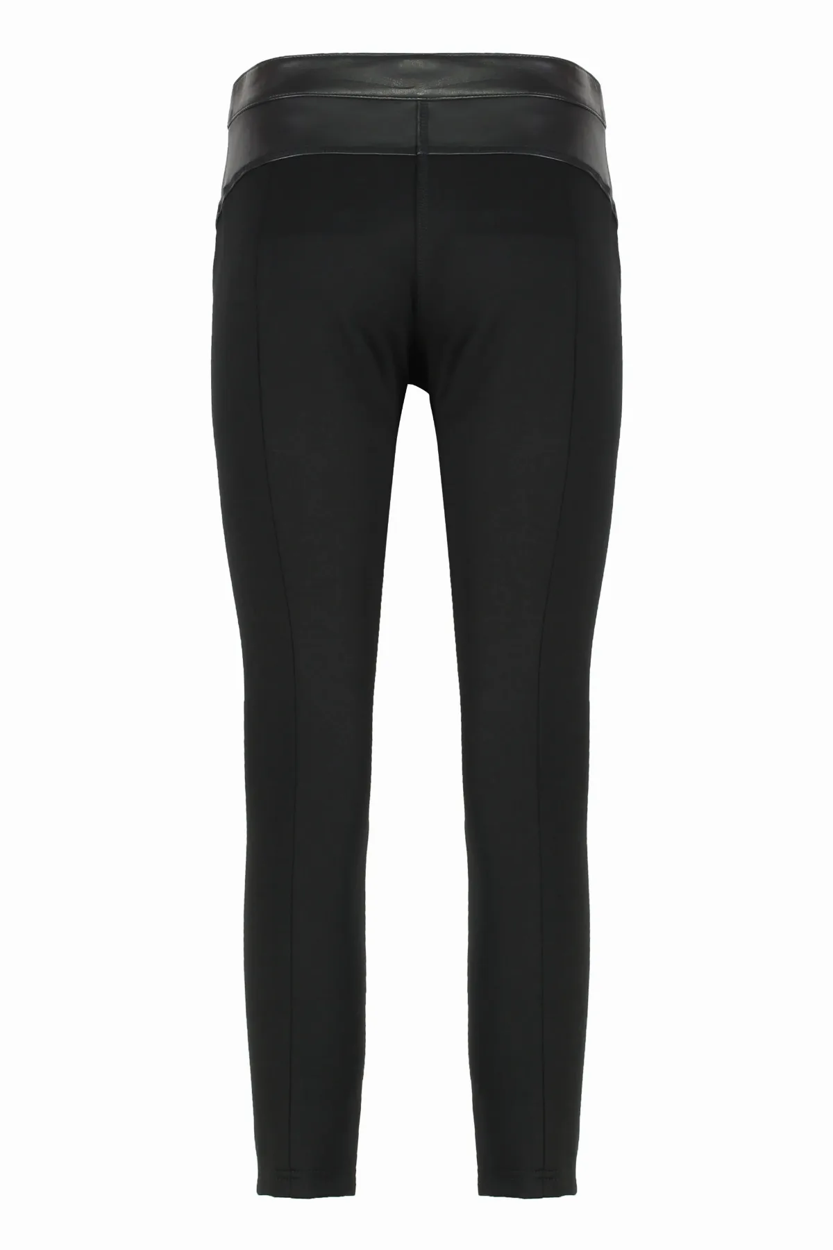 Leather and Neoprene Bimaterial Trousers by pinko