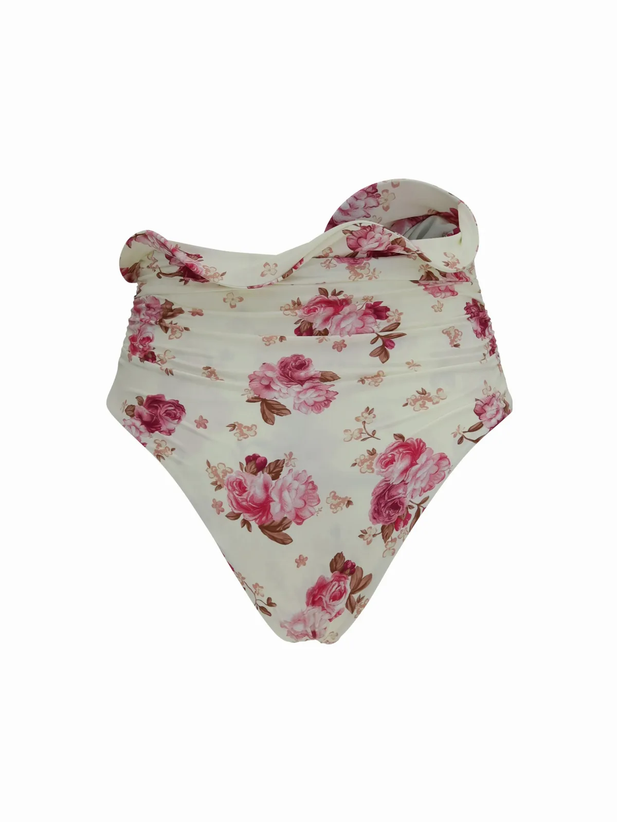 Floral-Print High-Rise Bikini Bottom by Magda Butrym