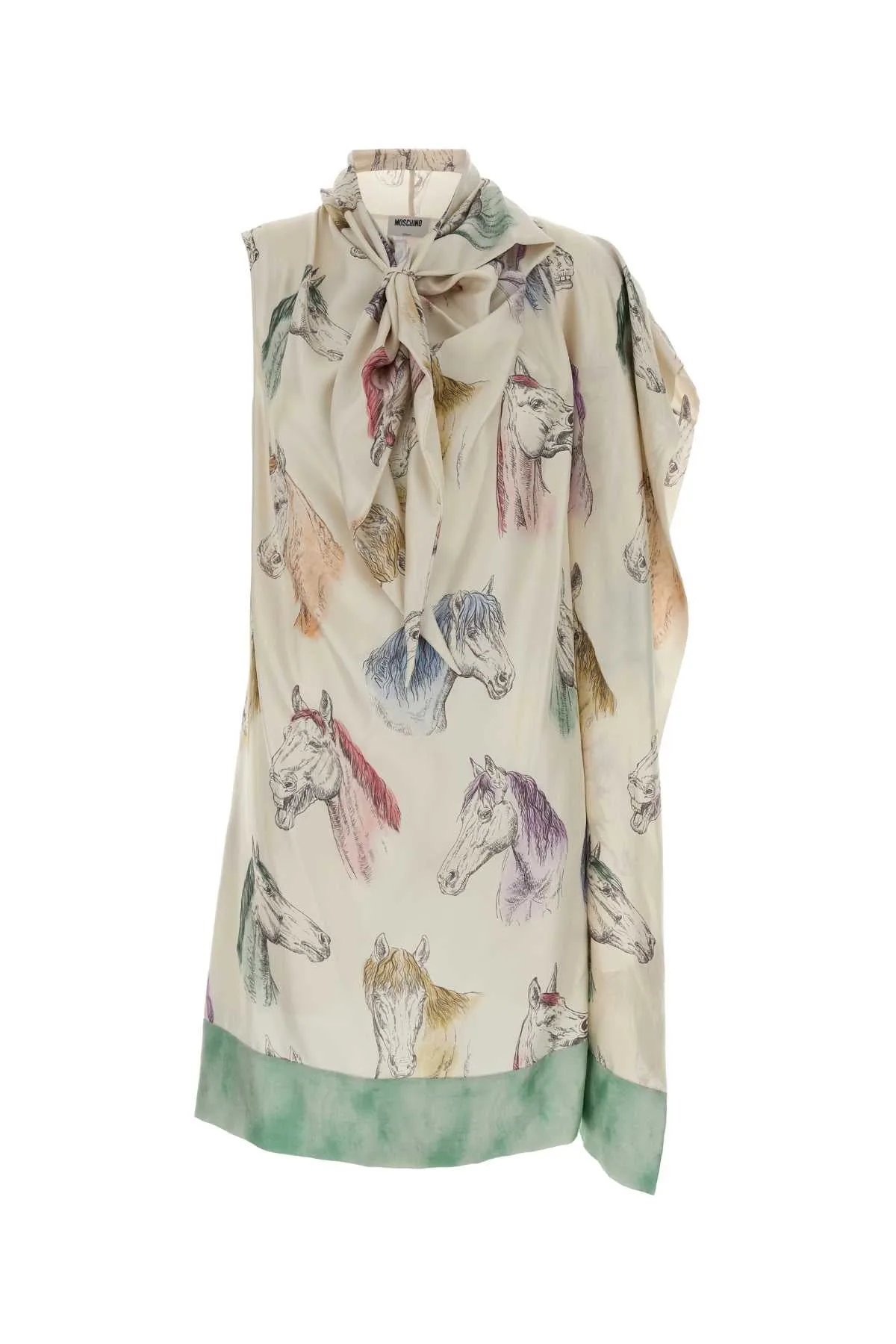 Horse-Print Sleeveless Dress by Moschino