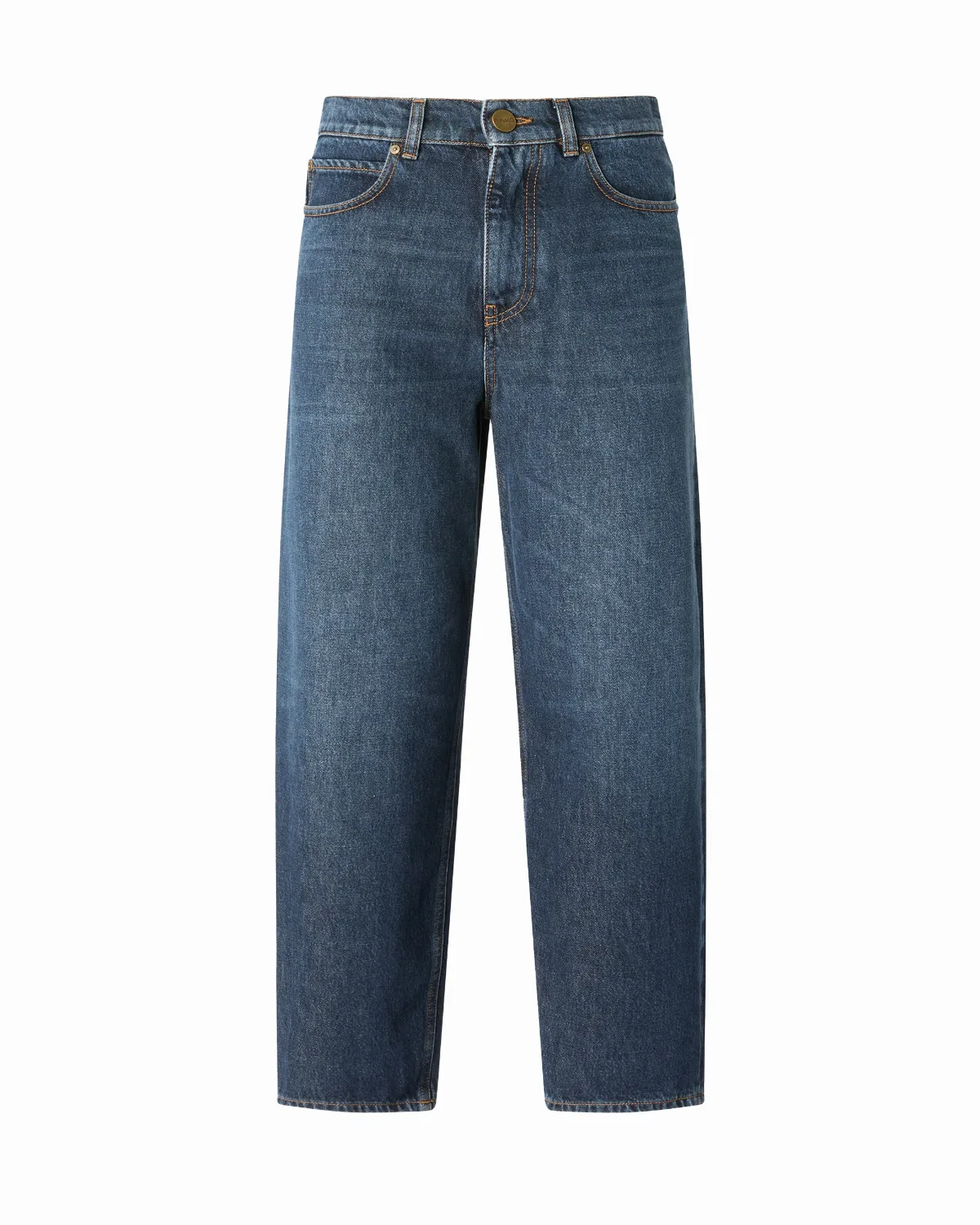 Balloon-Fit Cotton Denim Jeans by pinko