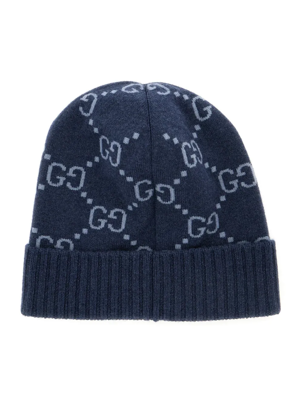 811392 GG All-Over Cashmere Cuff Beanie by Gucci
