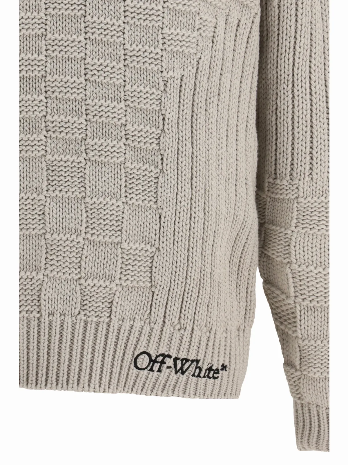 Intarsia Knit Cotton Sweater by Off-White