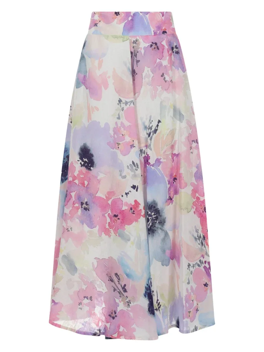 Linen Long Skirt by 120% lino
