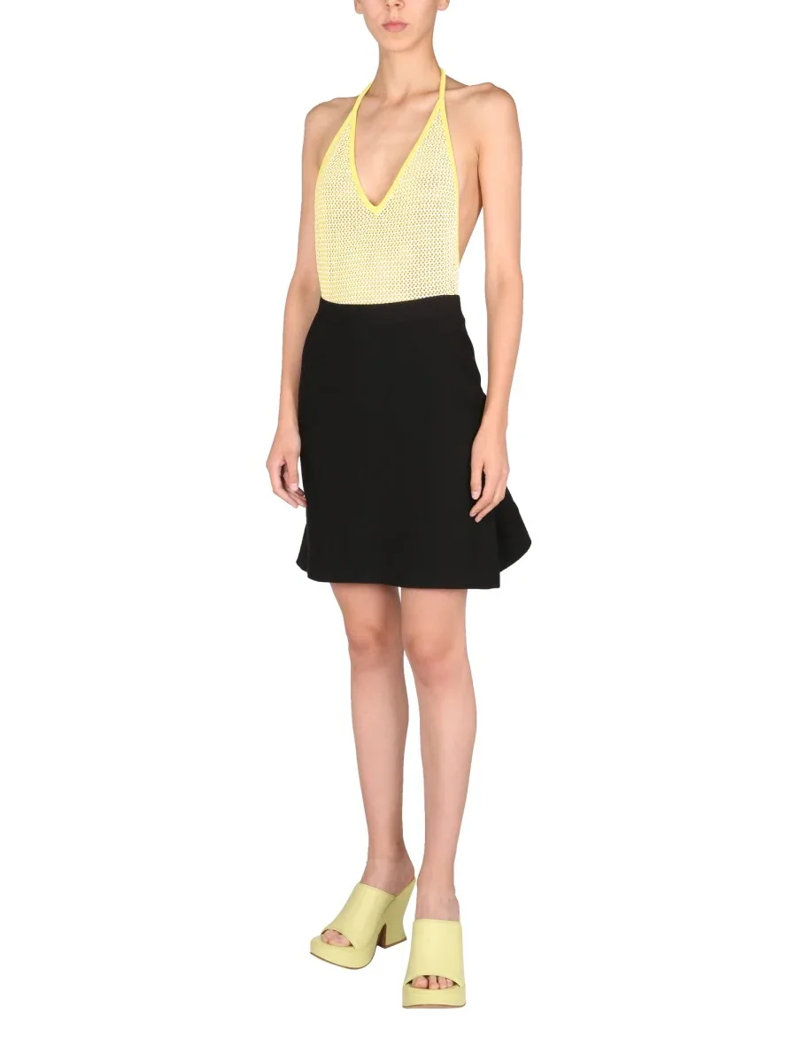 Wool Ruched Skirt by Bottega Veneta