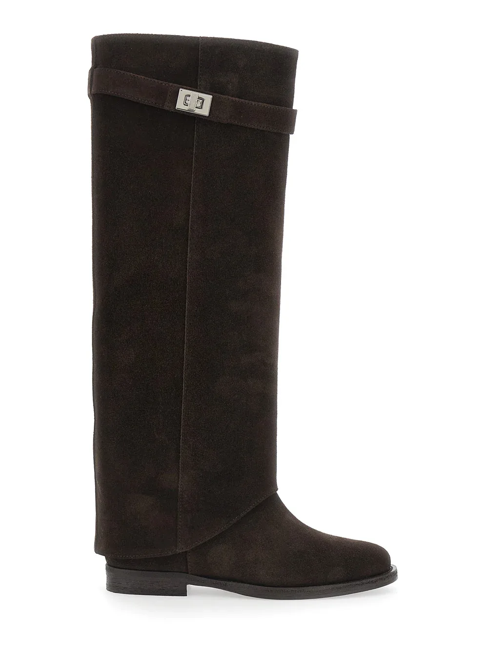 Decorative Padlock Suede Boot by Via Roma 15
