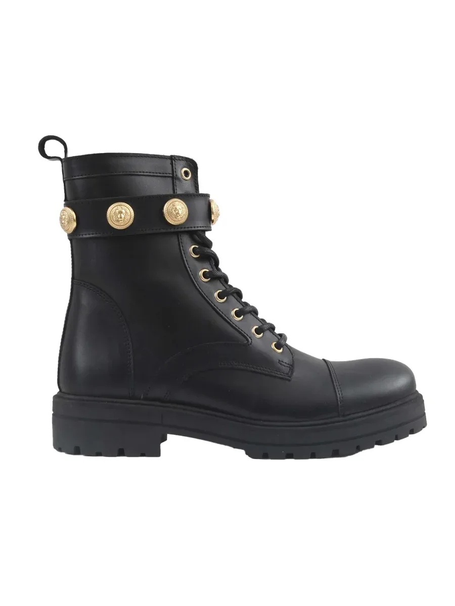 Lace-Up Leather Boots by Balmain