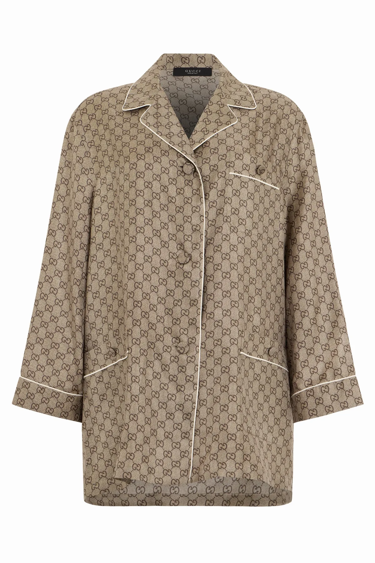 Monogram Silk Shirt by Gucci