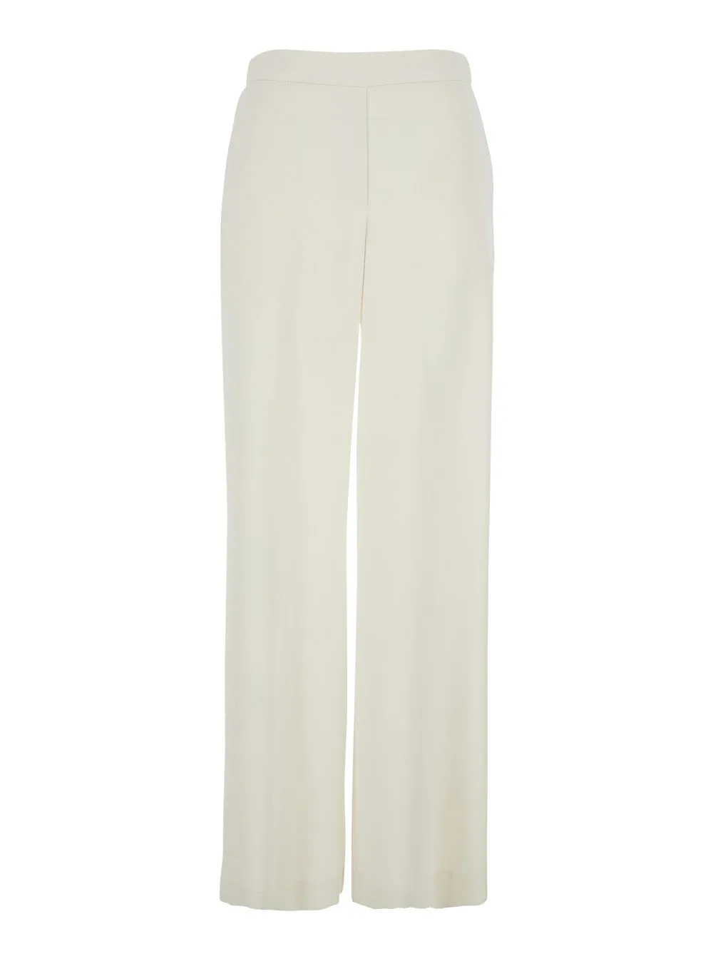 Wide-Leg Polyester Trousers
