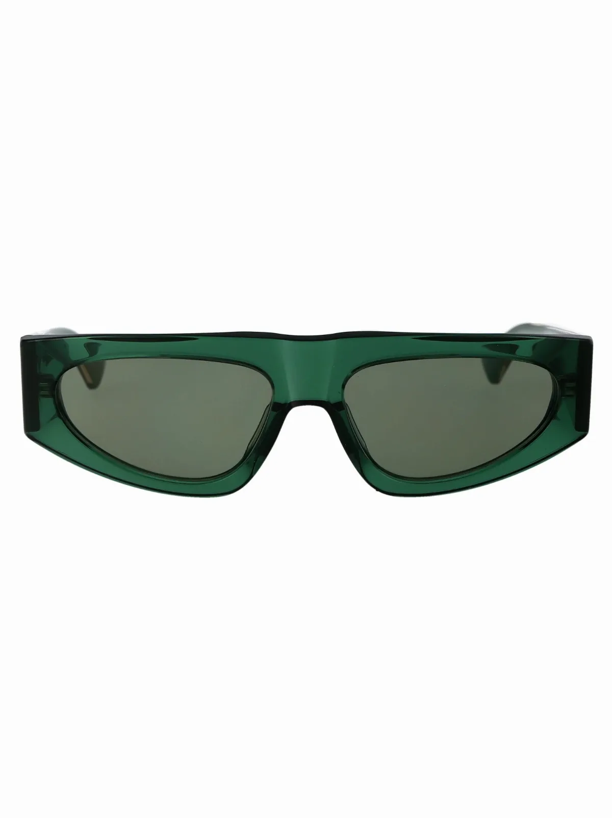 BV1277S Green Crystal Resin Frame Sunglasses
