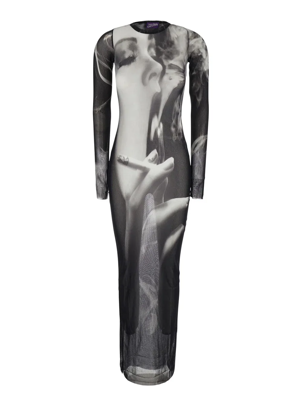 Smoking Artistic Print Dress by Jean Paul Gaultier