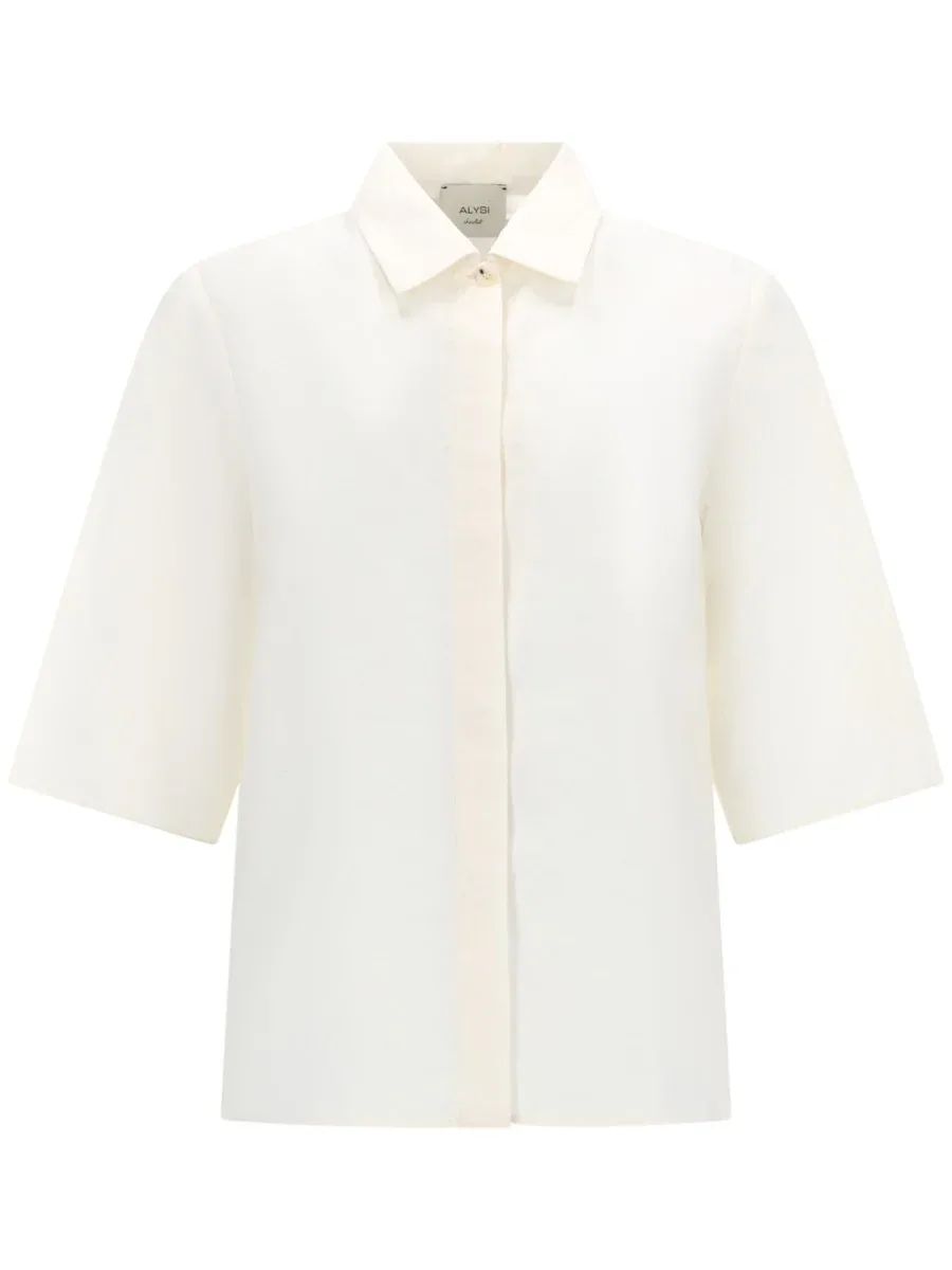Cropped Silk Shirt by Alysi