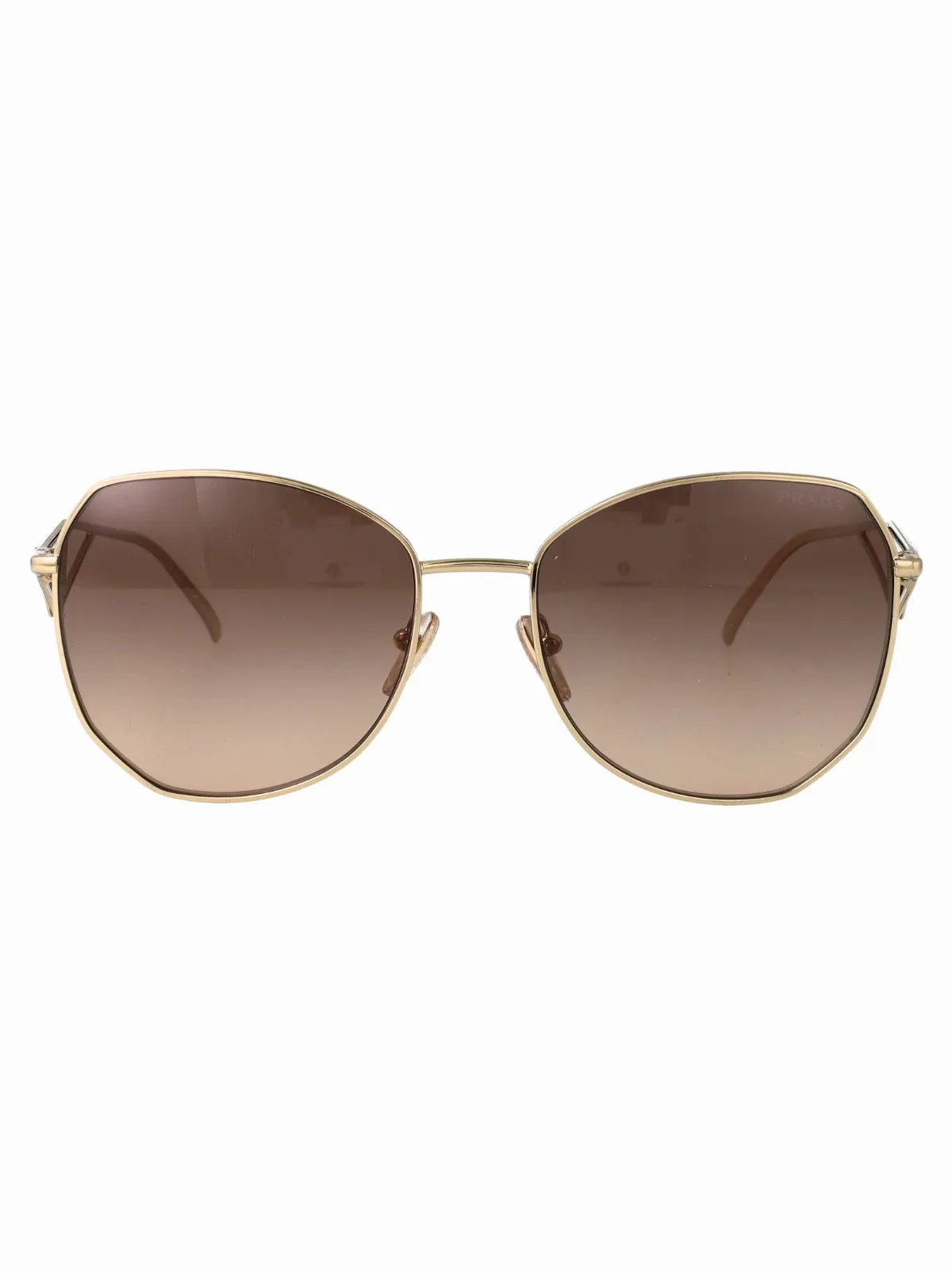 0PR Pale Gold Metal Sunglasses by Prada