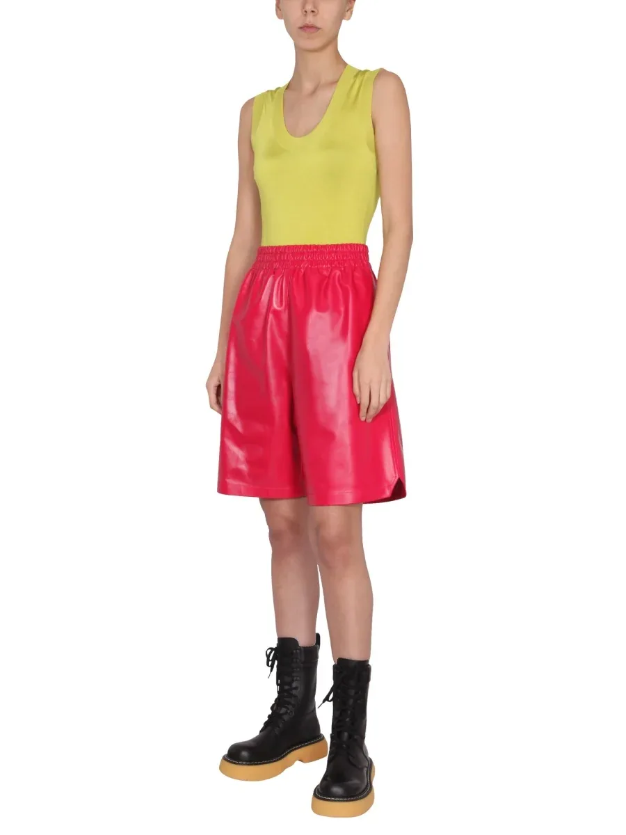 Leather Shorts by Bottega Veneta