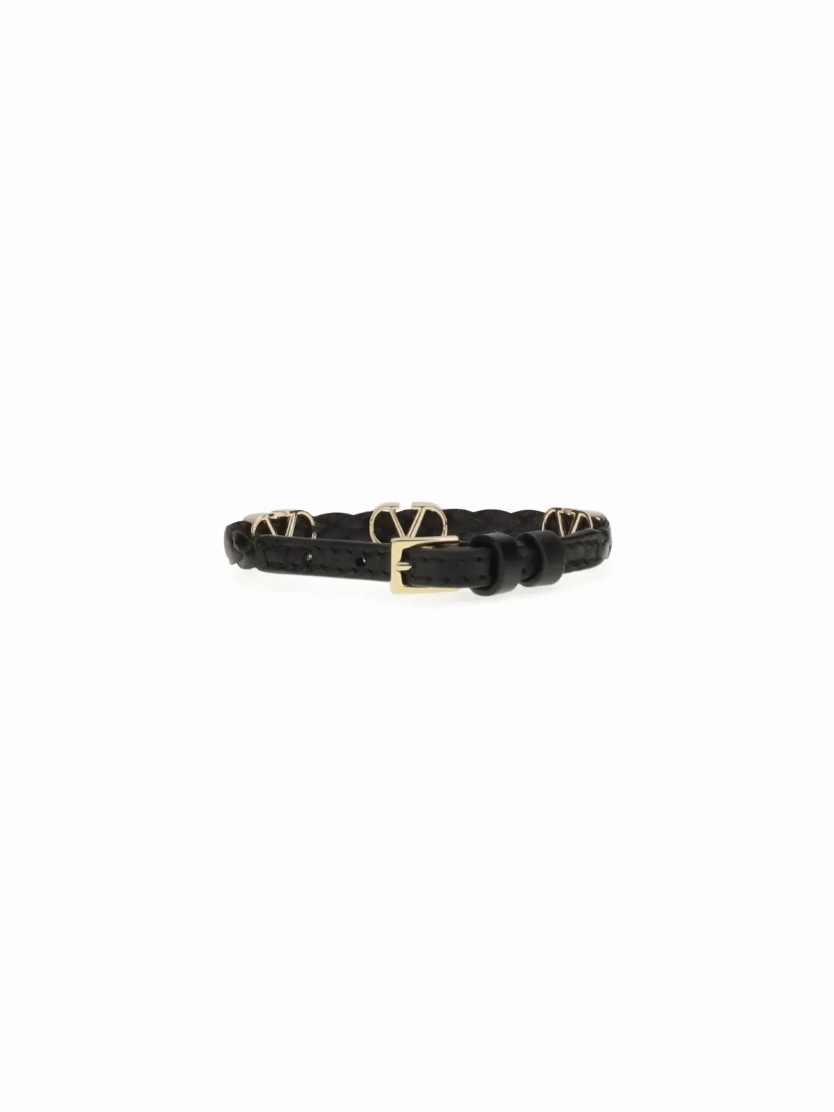 Braided Calf Leather Bracelet by Valentino Garavani