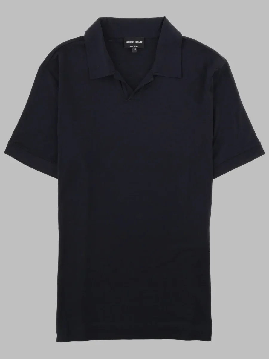 Stretch Viscose Polo Shirt by Giorgio Armani