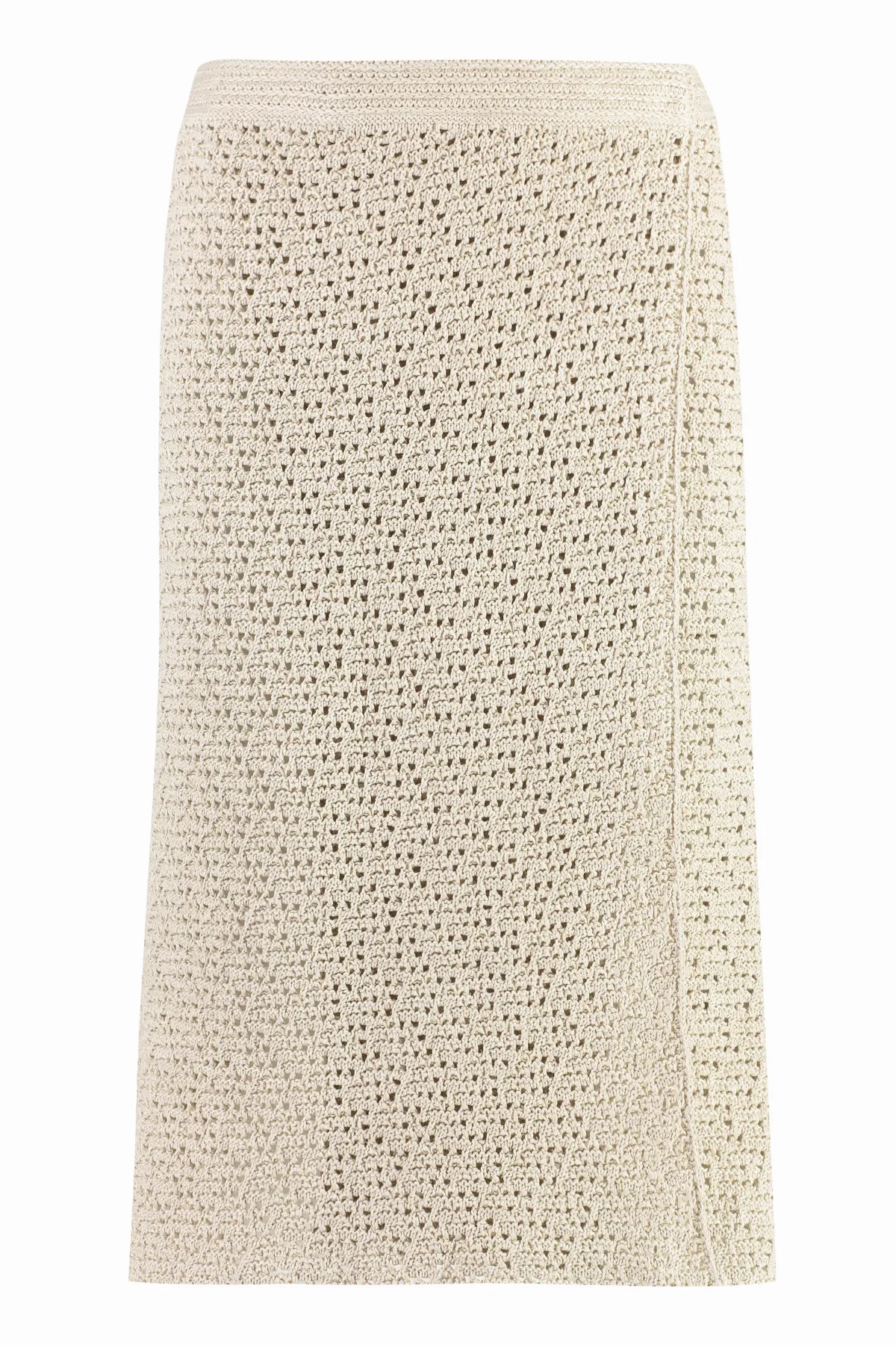 Cotton Crochet Wrap Skirt by Bottega Veneta