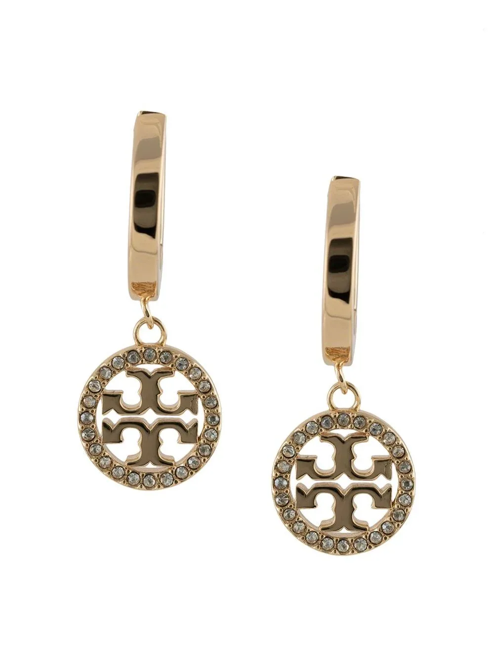 Logo-Embellished Hoop Earrings by TORY BURCH