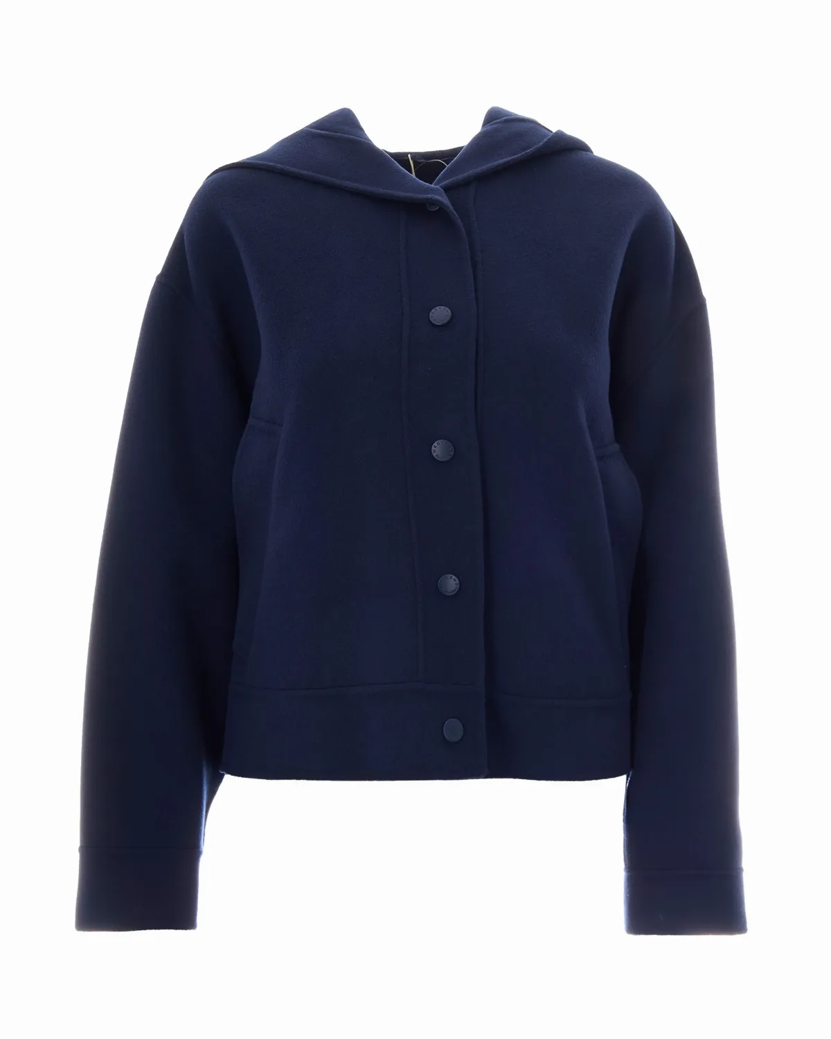 Hand-Stitched Virgin Wool Hooded Jacket by Weekend Max Mara