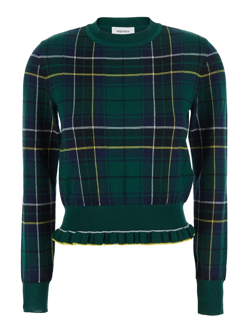 Tartan-Pattern Wool Sweater by alexander mcqueen