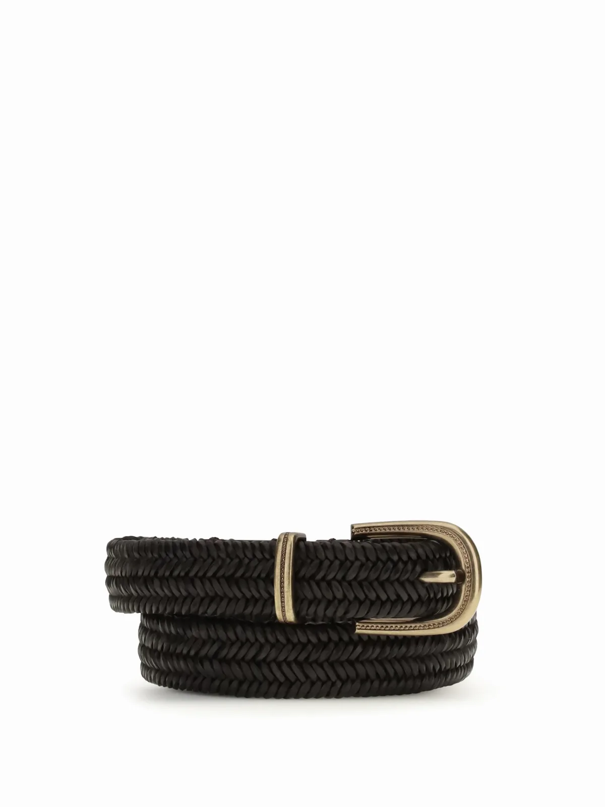 Braided Stretch Leather Belt by BRUNELLO CUCINELLI