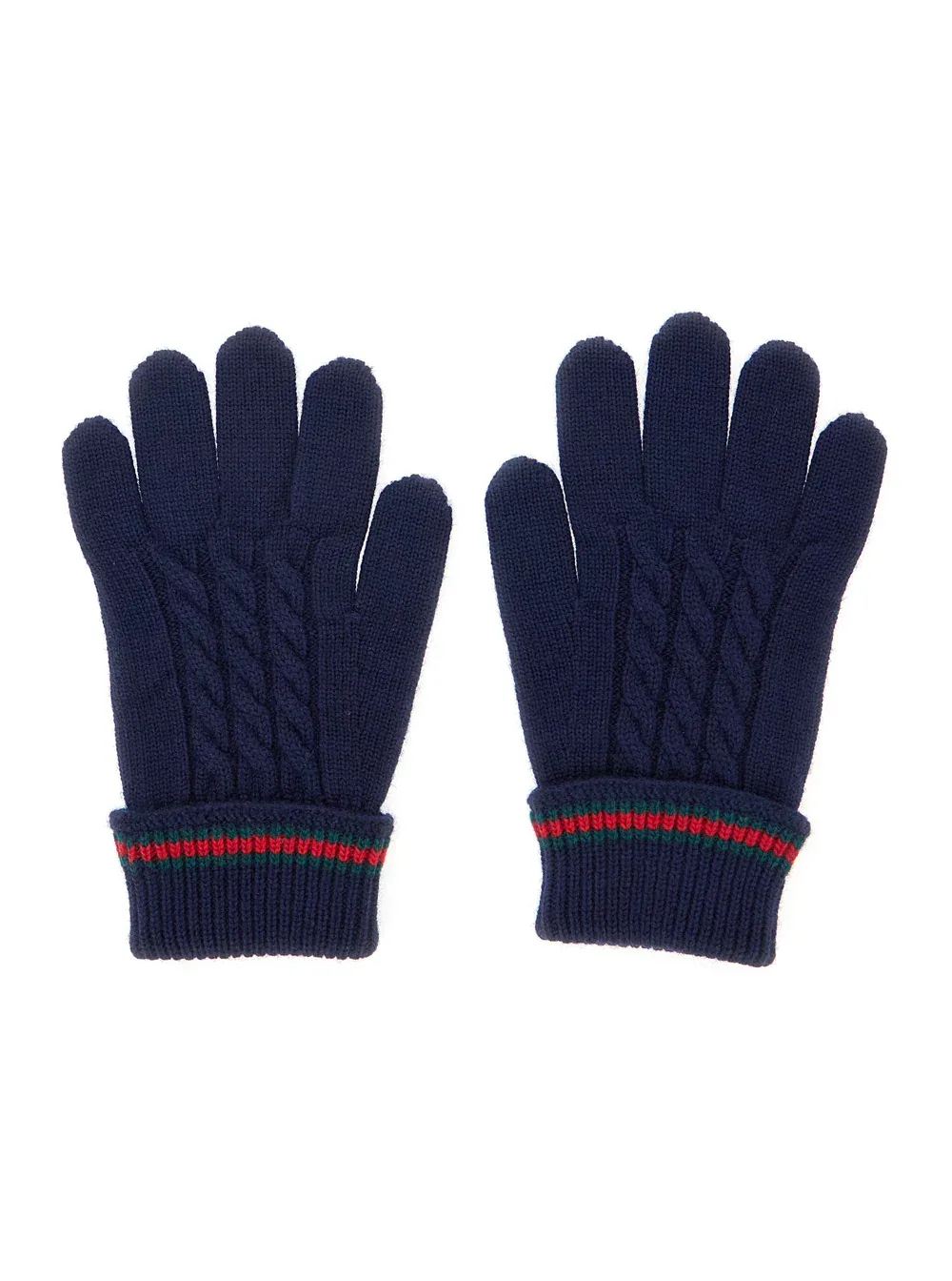 Wool Cable-Knit Gloves by Gucci