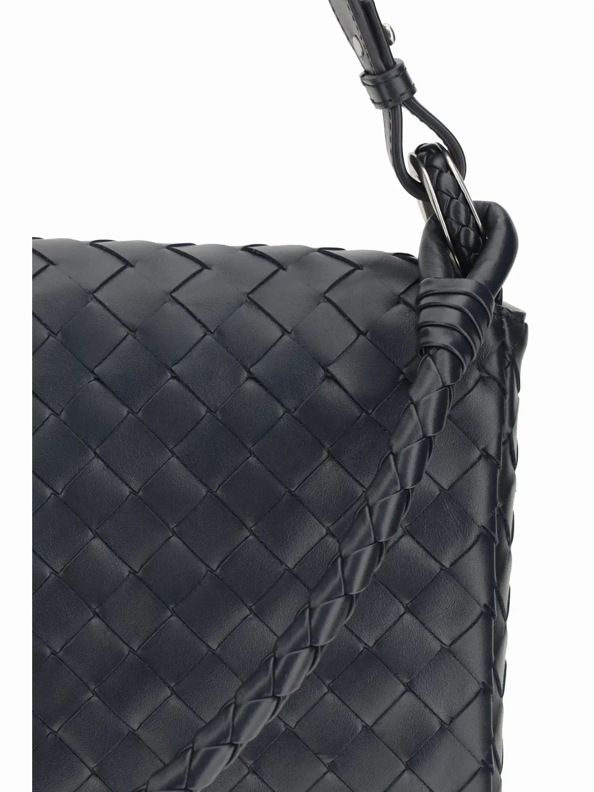 Intrecciato Woven Calf Leather Shoulder Bag by Bottega Veneta