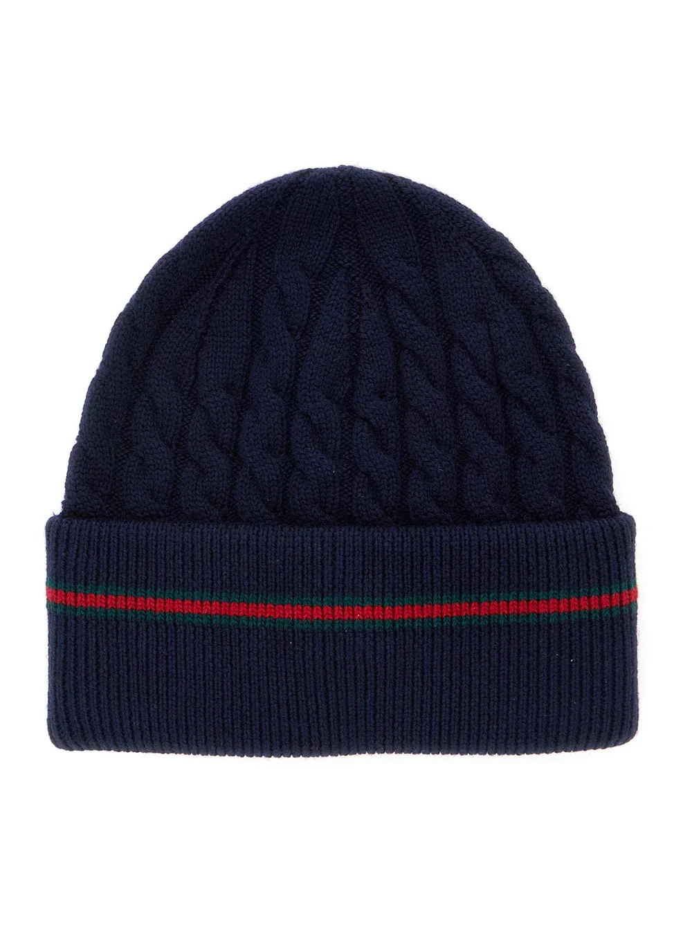 8289124K206 Cable-Knit Wool Beanie by Gucci