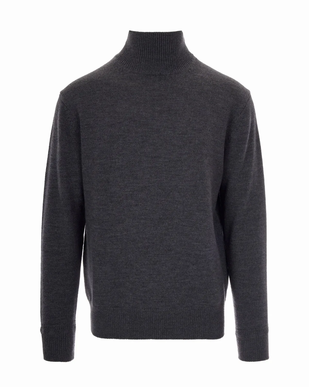 Virgin Wool Mock-Neck Sweater by Paolo Pecora