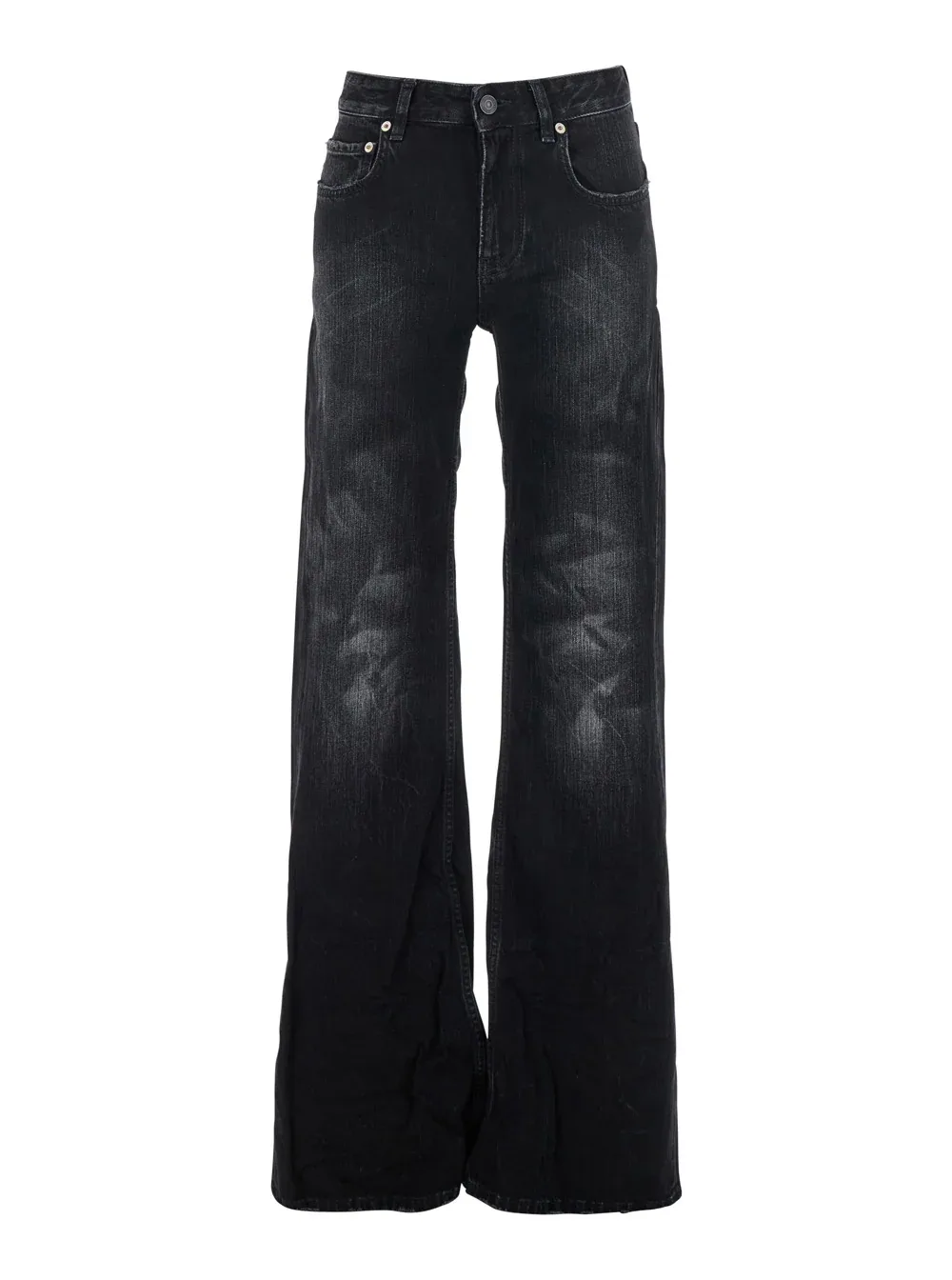 Wide Leg Faded Denim Jeans by Balenciaga