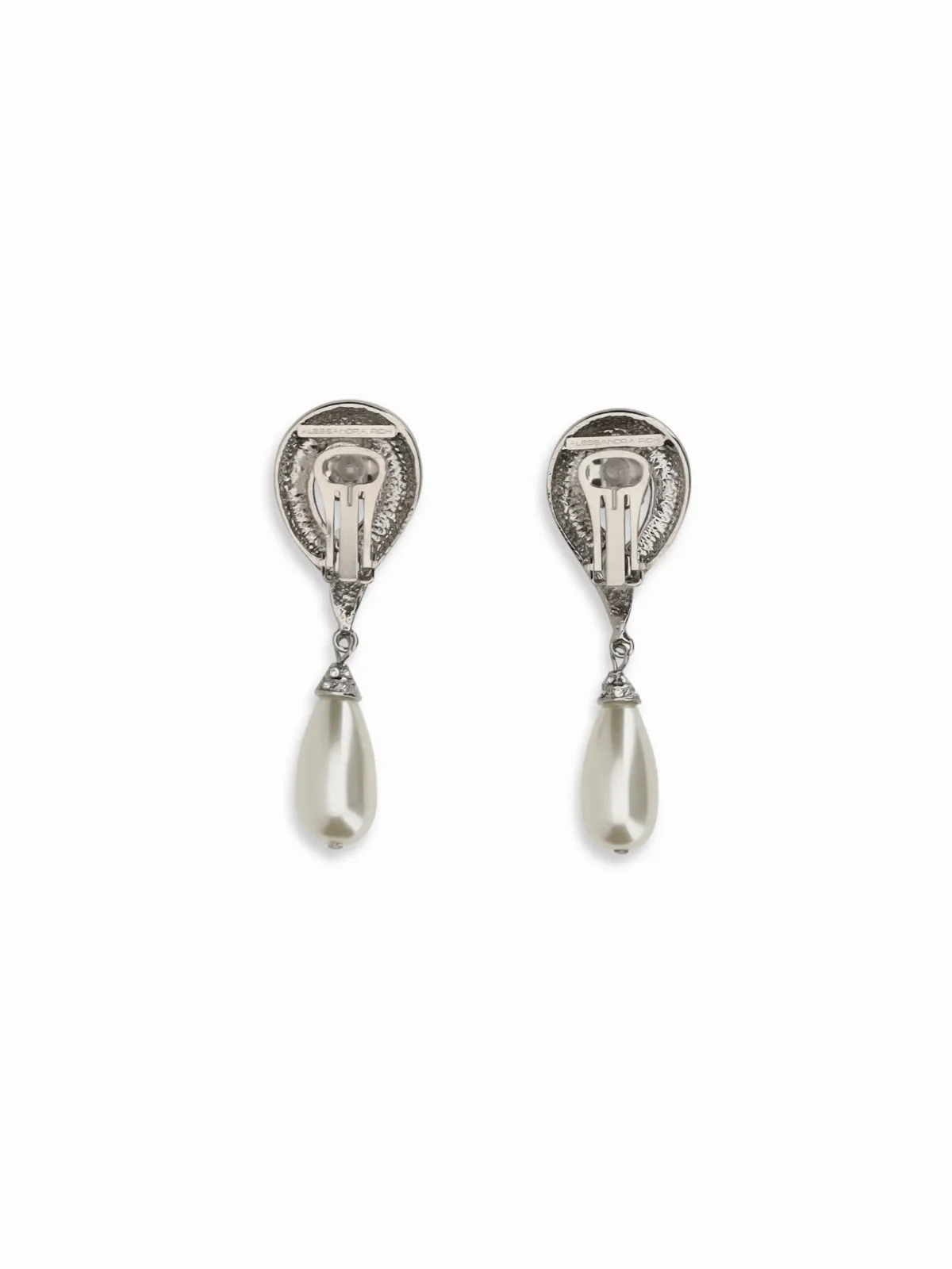 Crystal & Pearl Drop Earrings by Alessandra Rich