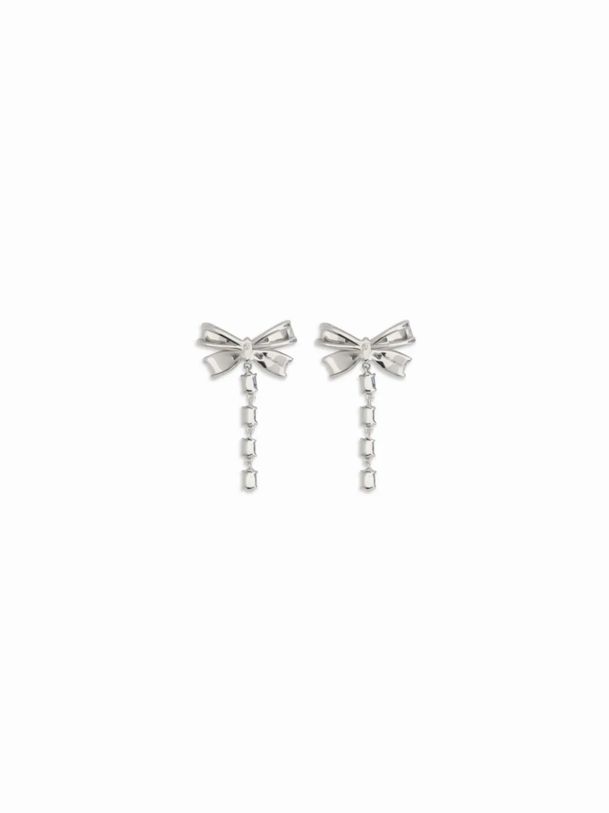Crystal Bow Drop Earrings by Self-Portrait