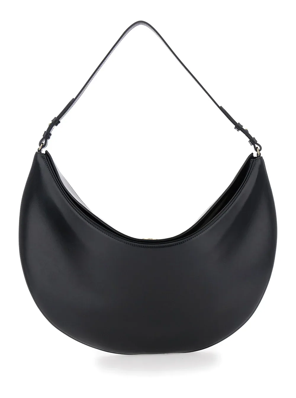 Curved Leather Shoulder Bag by Jacquemus