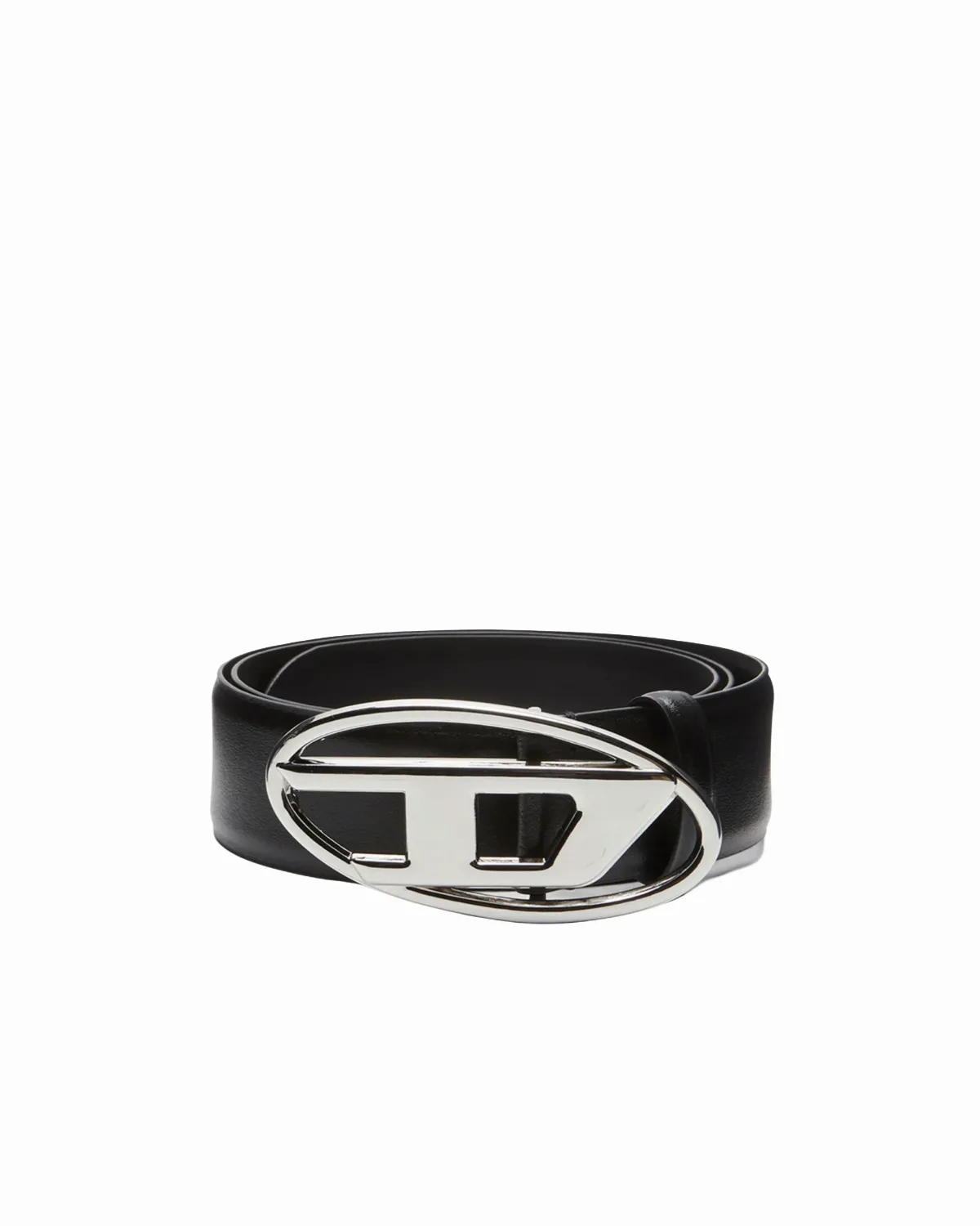Oval D Logo Leather Belt by Diesel