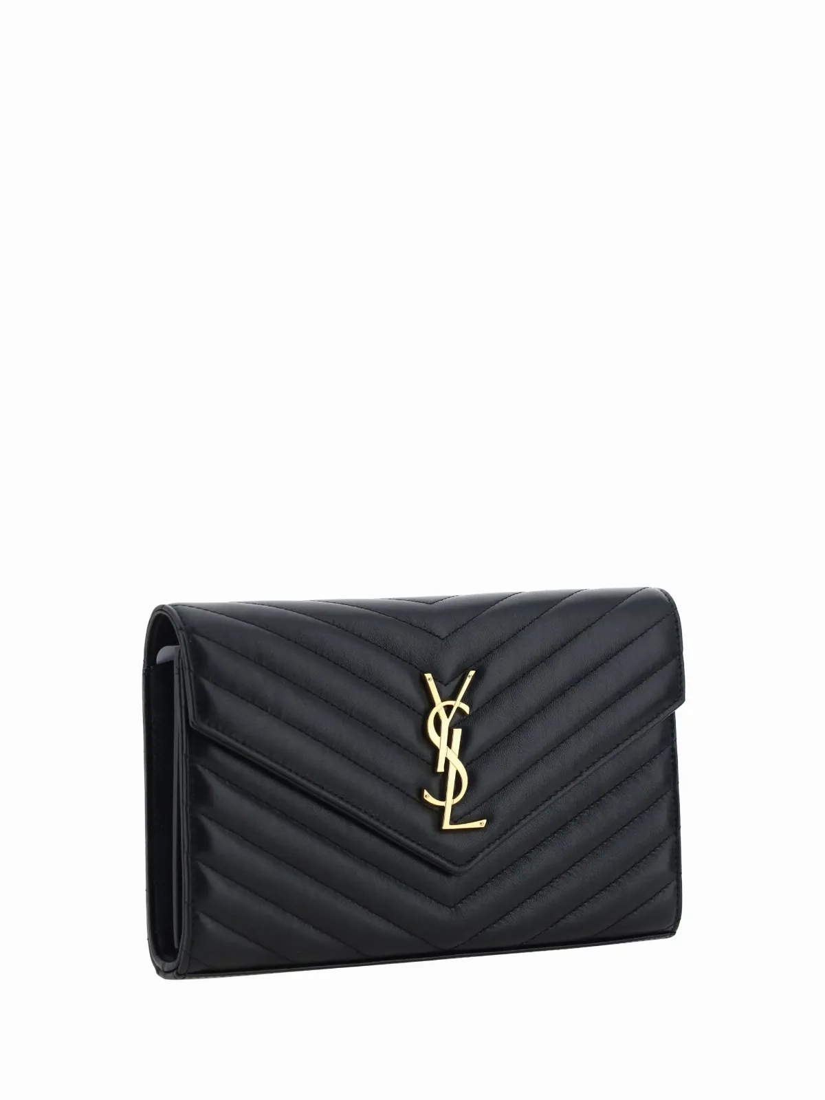Quilted Monogram Leather Wallet by Saint Laurent