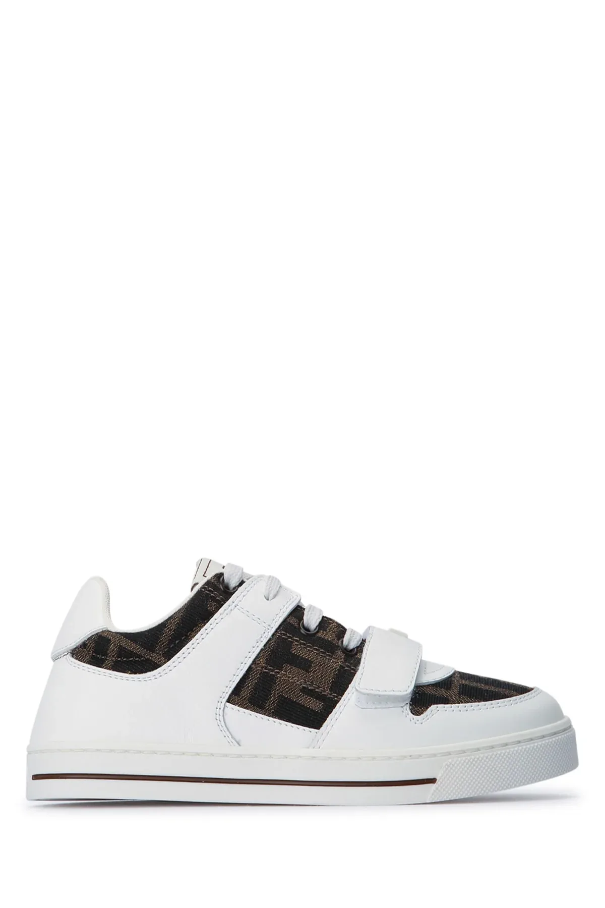 Monogram Canvas Low-Top Sneaker by Fendi Kids