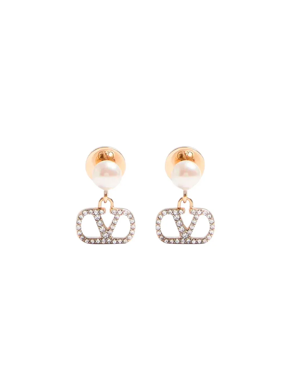 Pearl and Crystal Drop Earrings