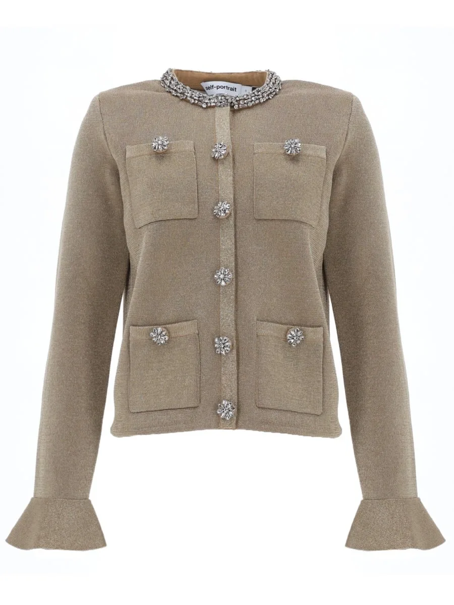 Cardigan With Jewel Buttons