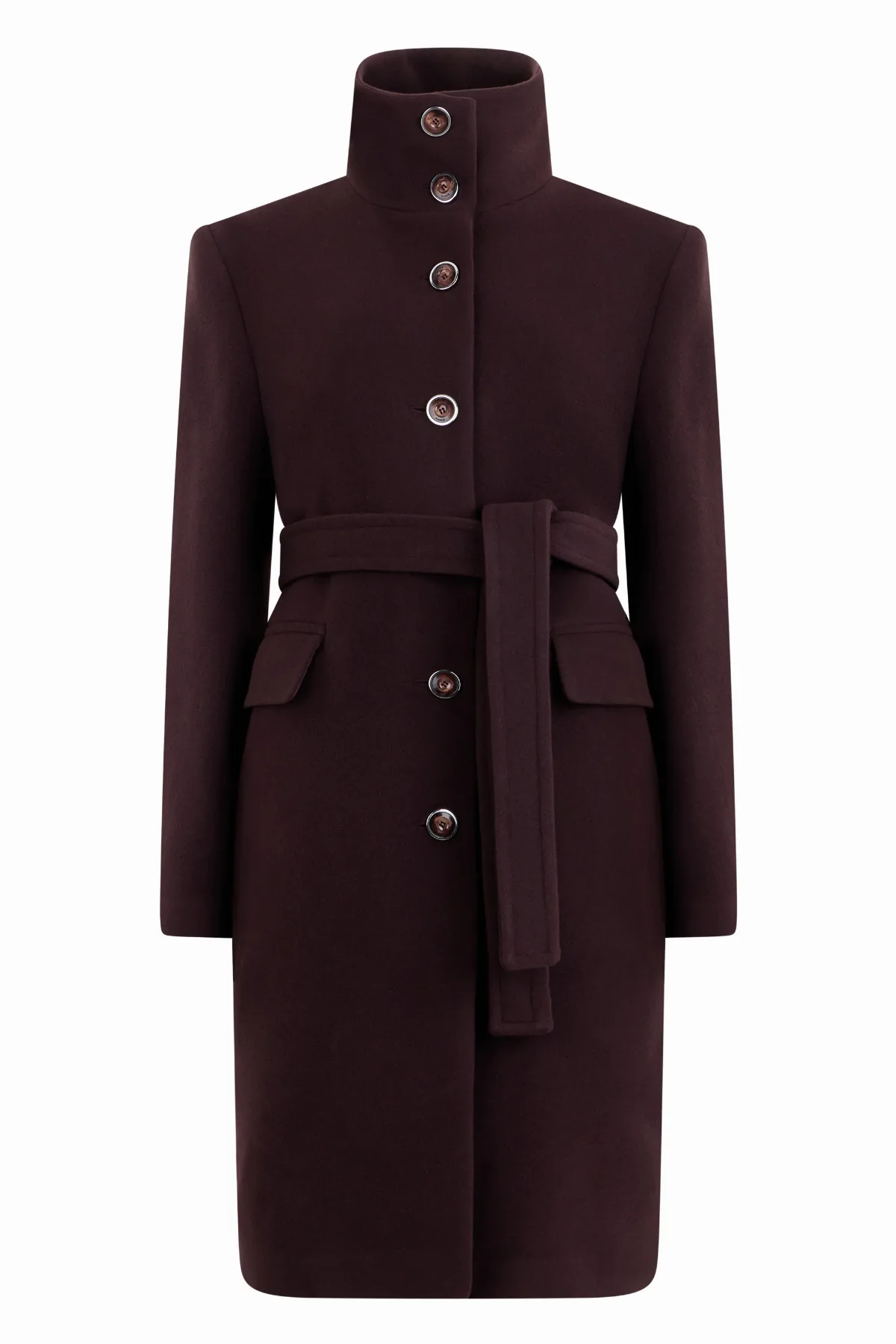 Belted Wool Blend Coat