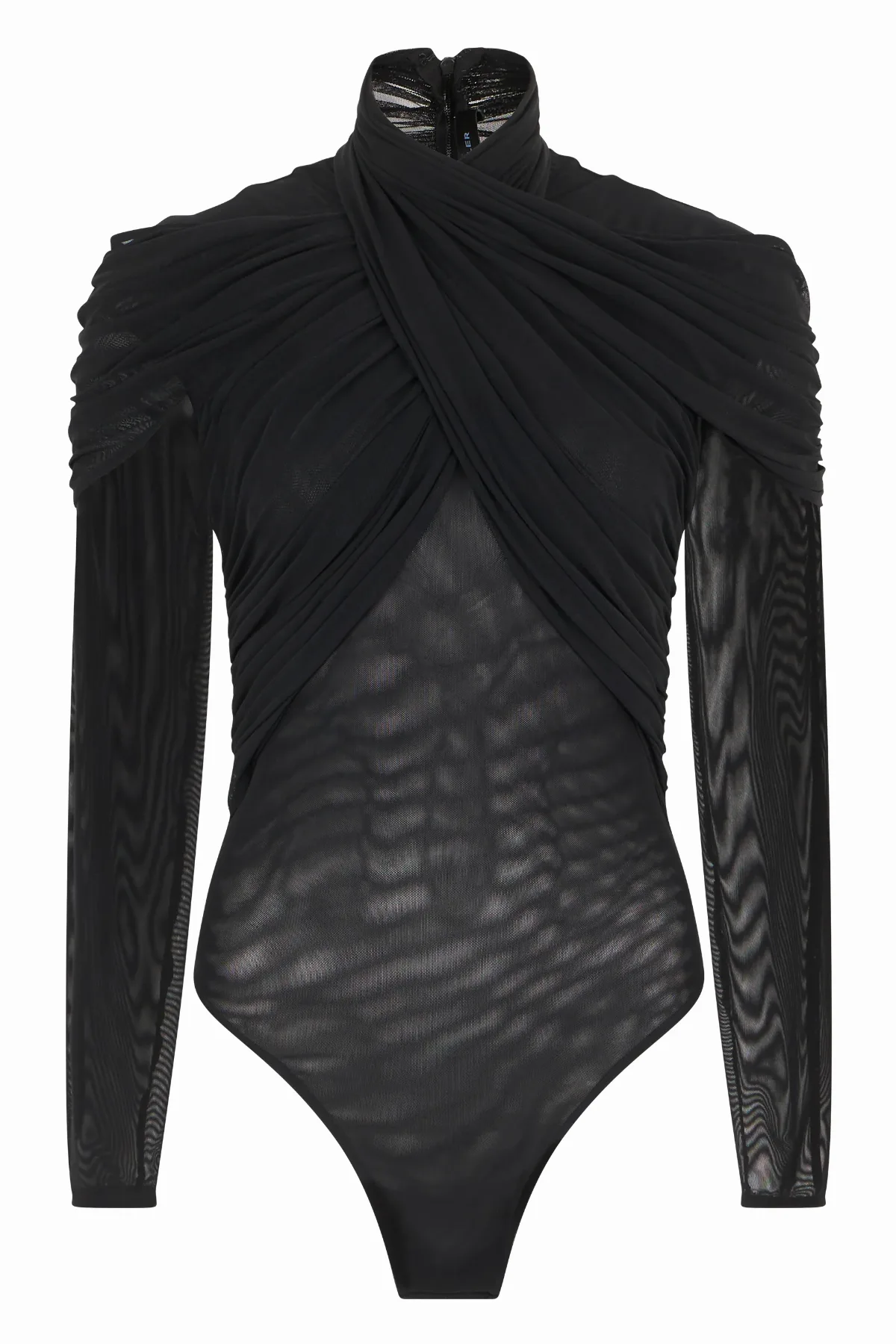 Long-Sleeve Mesh Bodysuit